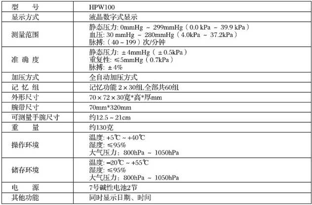 “航健”電子血壓計HPW100