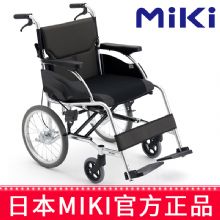 MIKI手动轮椅车MCSC-43JL 黑色 W8轻便折叠 家用老人残疾人轮椅