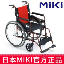 MIKI手动轮椅车MCV-49JL  免充气胎轻便折叠 铝合金老人手推代步车