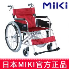 MIKI手动轮椅车MPT-43JL 红色 S-2 靠背可折叠轮椅 轻便易携带