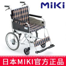 MIKI手动轮椅车MUTC-46JD  双层靠背垫 可折叠轮椅 航太铝车架