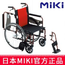 MIKI手动轮椅车MCVWSW-49JL  折叠轻便 铝合金 老人代步车 扶手可掀 挂脚可拆