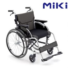 MIKI三贵手动轮椅车MCS-43JL 黑色 W8免充气 轻便折叠 老人残疾人手推代步车