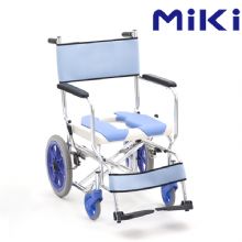 MIKI三贵手动轮椅车CS-2  老人带坐便器轮椅、洗澡椅 航太铝车架
