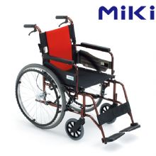 MIKI三贵手动轮椅车MCV-49JL  免充气胎轻便折叠 铝合金老人手推代步车