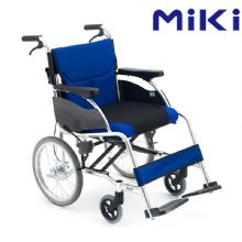 MIKI三贵手动轮椅车MCSC-43JL 蓝色 W4轻便折叠 家用老人残疾人轮椅