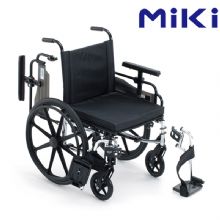 MIKI三贵手动轮椅车MPTWSW-45HUS  宽敞大气活挂脚活动扶手 座高可调免充气