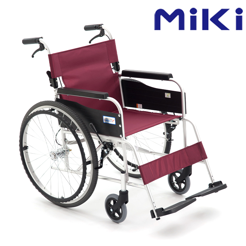 MIKI三贵手动轮椅车MPT-43L 红色 S-2